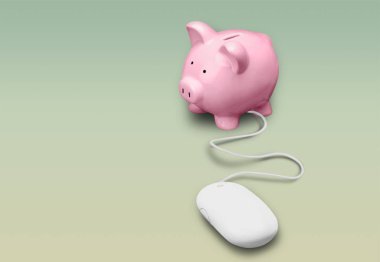 Bilgisayar fare ile ping piggy banka