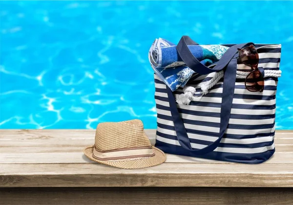 Plážová taška na bazén — Stock fotografie