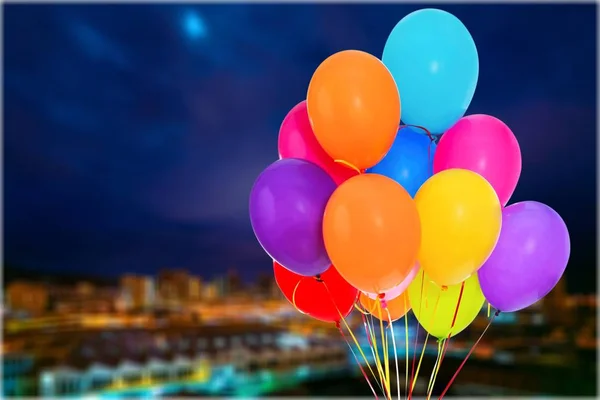 群的彩色气球 — 图库照片
