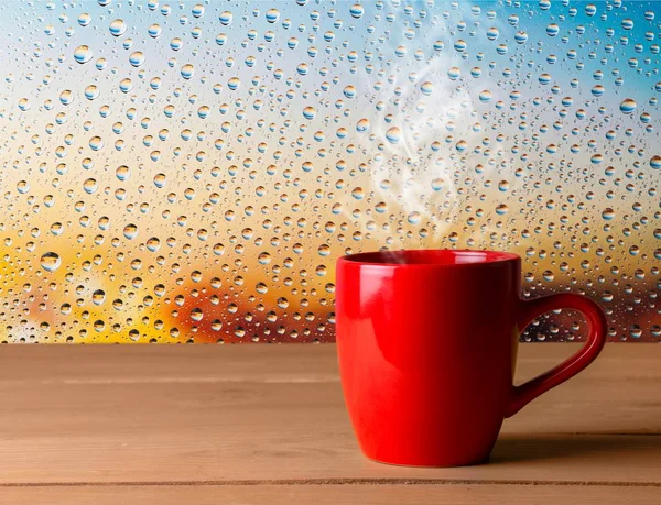 Red ceramic cup — Stock Photo, Image