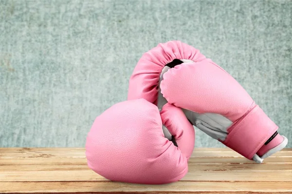 Pink boxing gloves — Stock Photo, Image