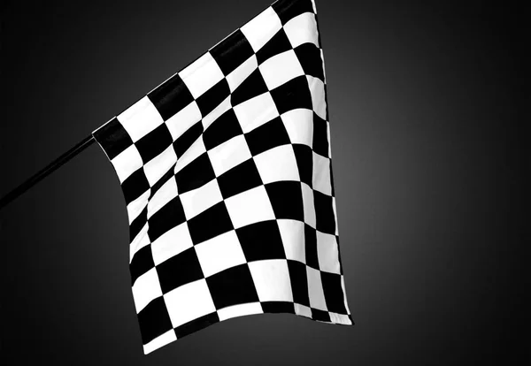 Checkered waving flag