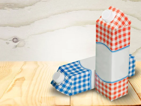 Milk Carton Packages Background — Stock Photo, Image