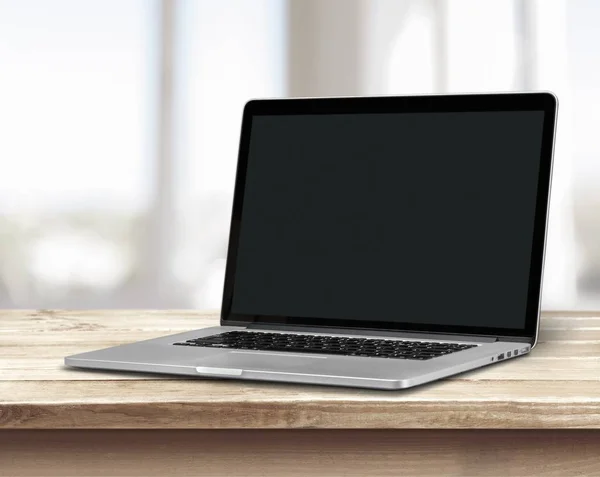 Laptop with blank screen — Stock Photo, Image