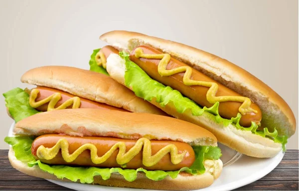 Barbecue Grilled Hot Dogs — Stock Photo, Image