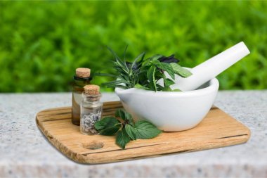 Masada seramik harç aromatik yeşil otlar