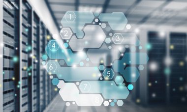 office arka plan üzerinde dijital işaretler Close-Up