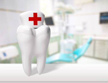 Beyaz sağlıklı insan dişi 