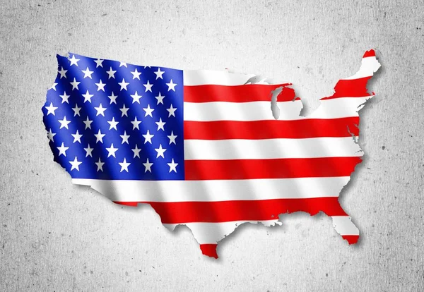 Map Usa Flag Background — Stock Photo, Image