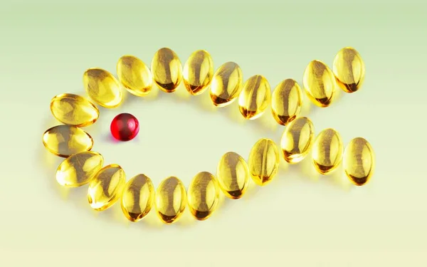 Fish Oil Capsules — Stock Photo, Image