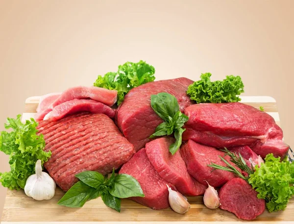 Plátky syrové maso — Stock fotografie