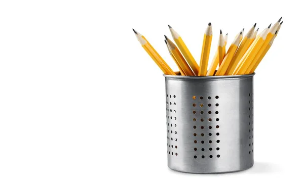 Gele potloden geïsoleerd — Stockfoto