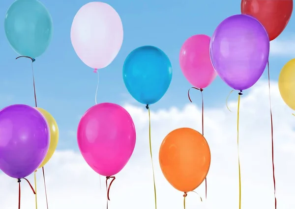 Bos van kleurrijke ballonnen — Stockfoto