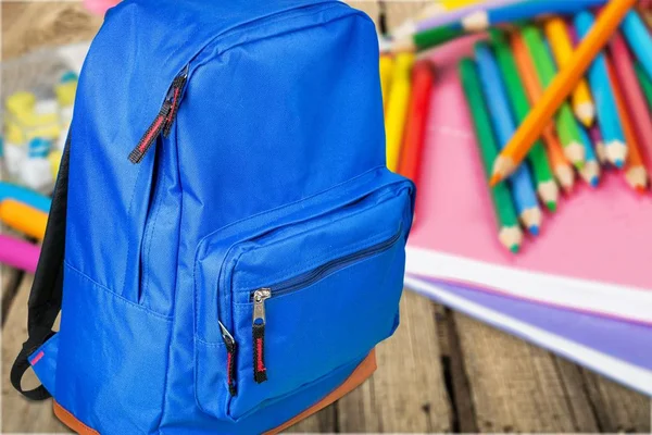 Školní batoh s šablony — Stock fotografie