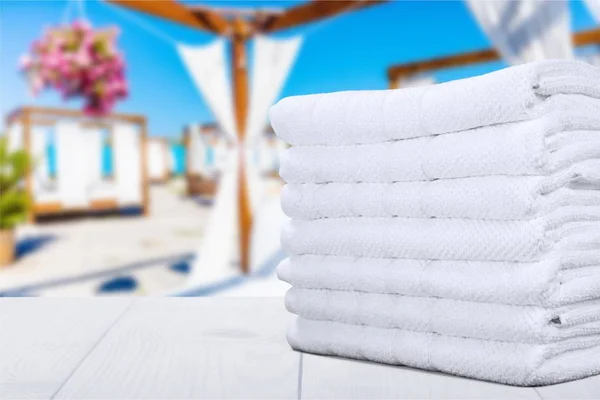 Montón de toallas esponjosas — Foto de Stock