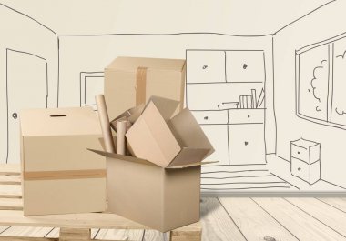 farklı karton kutular