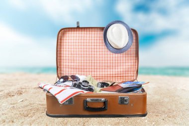 İn seyahat ile vintage çanta