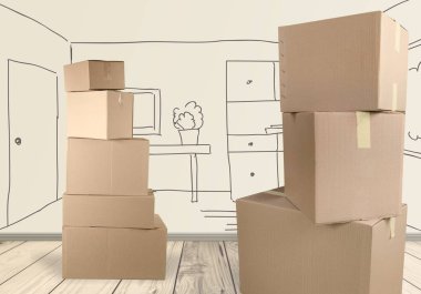 farklı karton kutular