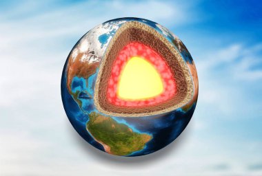 küre mavi zemin üzerine Close-Up