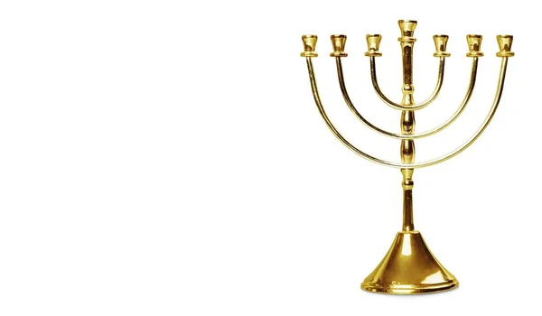 Gouden Joodse menorah — Stockfoto