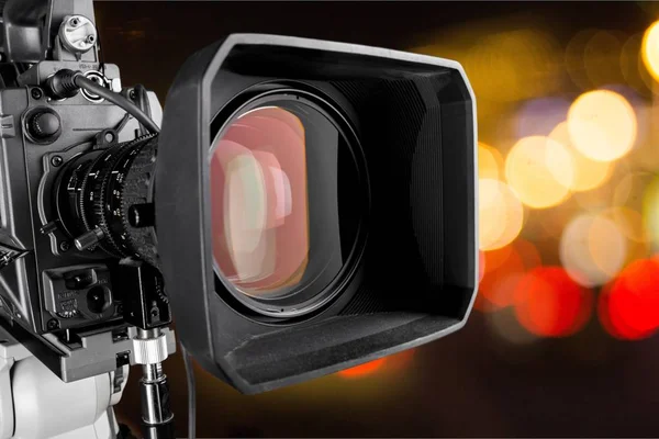 Черная видеокамера — стоковое фото