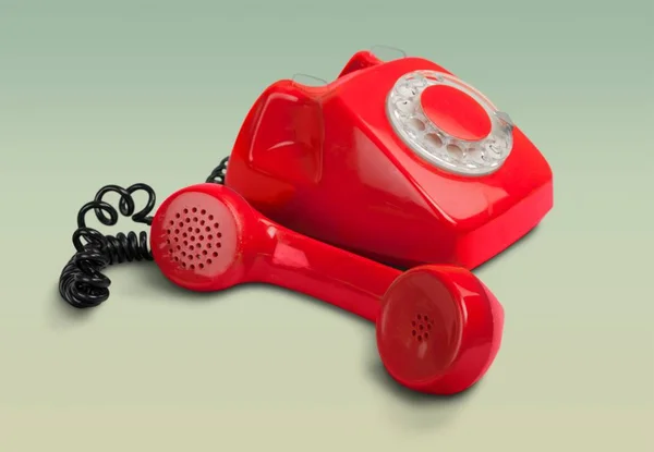 Rosa Retro Telefon Auf Abstraktem Hintergrund — Stockfoto