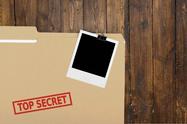 Folder z wyblakłe słowa Top Secret — Zdjęcie stockowe