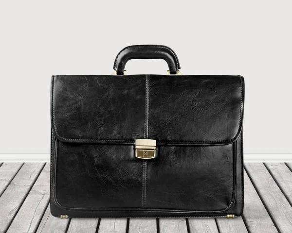 Чорний Шкіряний портфель — стокове фото