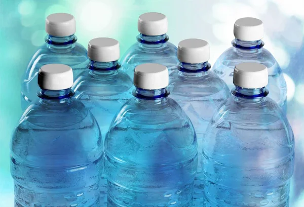 Plastic Bottles Water Close View — Stock Photo, Image