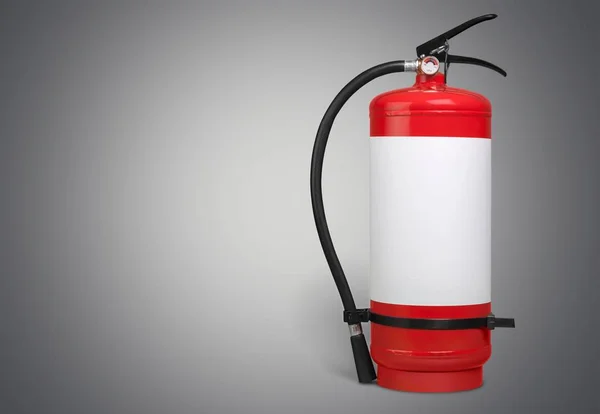 Extintor Incêndio Vermelho Fundo Parede Leve — Fotografia de Stock