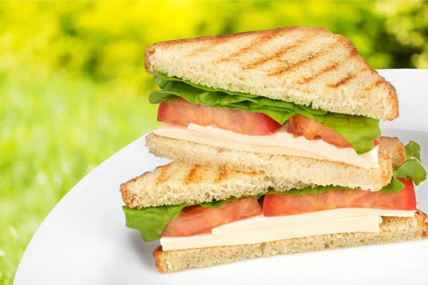 Grilled halves of sandwiches — Stock Photo, Image