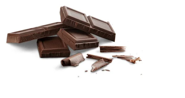 Kousky lahodné čokolády — Stock fotografie