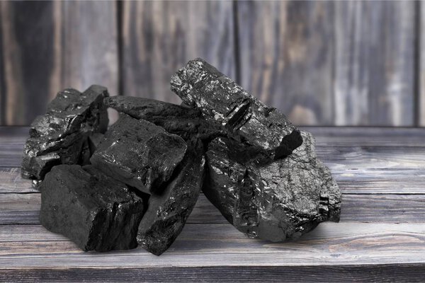 Natural black coals for background