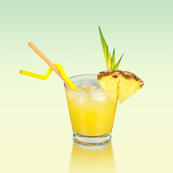 Glass of pineapple cocktail — Stock Photo, Image