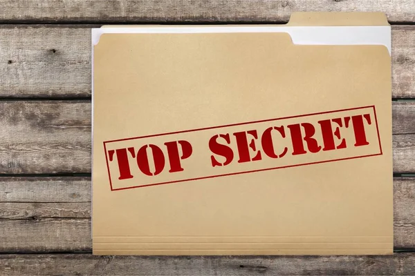 Folder z wyblakłe słowa Top Secret — Zdjęcie stockowe