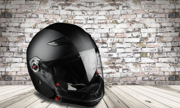 Bílá Motorkářská helma — Stock fotografie