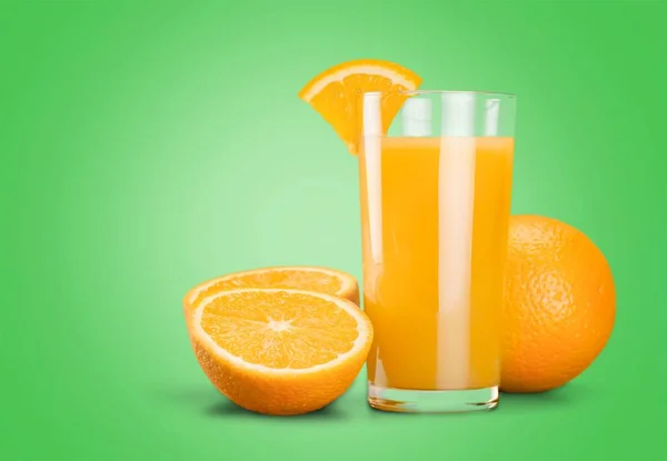 Glass of delicious orange juice — Stock Photo, Image