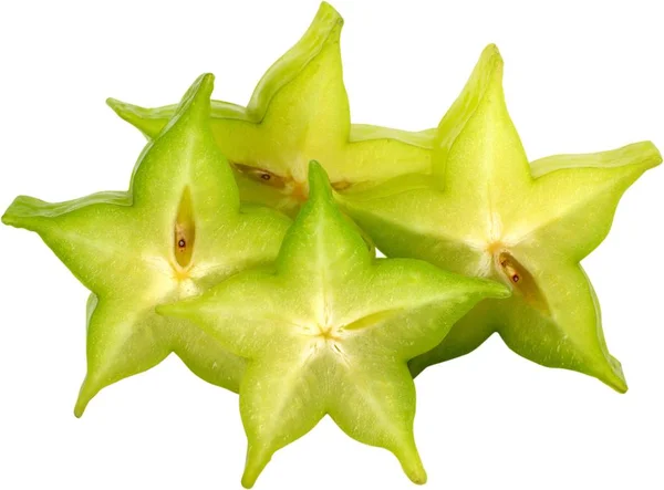 Karambola Szelet Csillag Gyümölcs — Stock Fotó