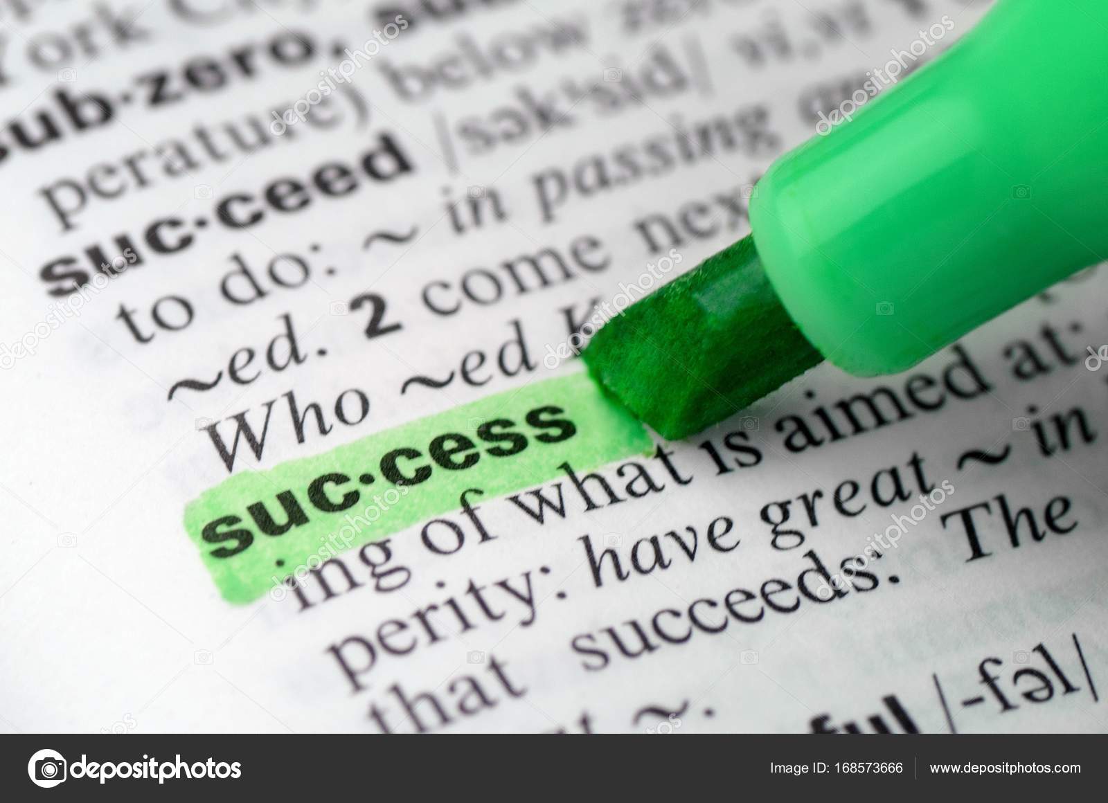 Sucess Word / Success is the achievement of something that you have
