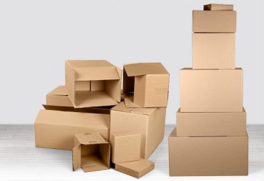 farklı karton kutular