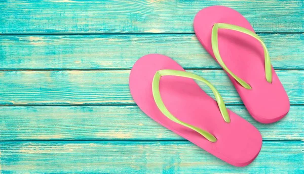 Paar Gummisandalen Flip Flops — Stockfoto