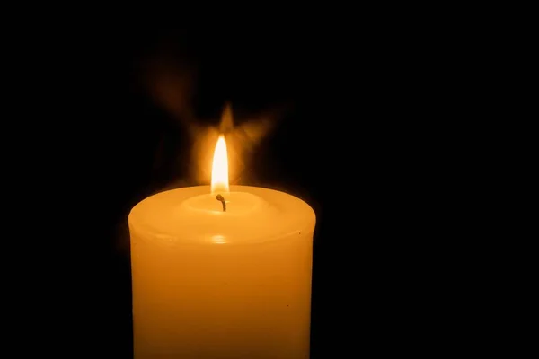 One burning candle — Stock Photo, Image