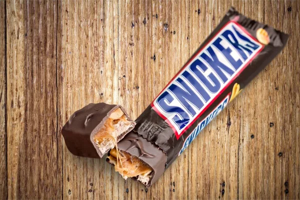 Bar Snickers czekolada — Zdjęcie stockowe