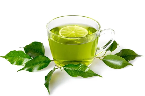 Cup with green tea — Stock Photo, Image