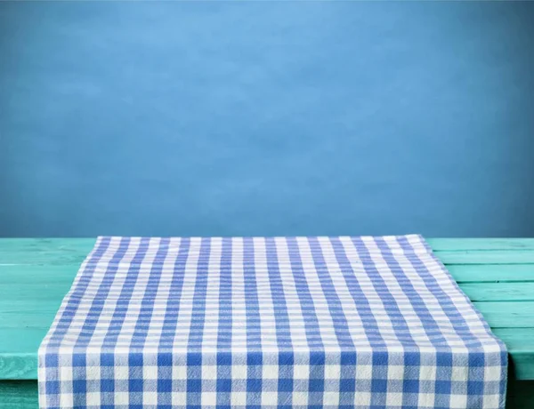 Blauw geblokte servetten — Stockfoto