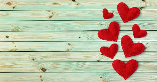 Background with red hearts — Stock Photo, Image