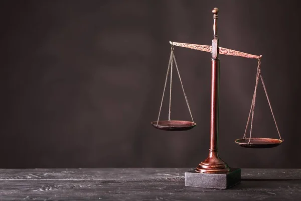 Law scales on table