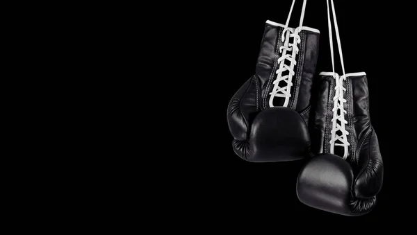 Μαύρα γάντια πυγμαχίας — Φωτογραφία Αρχείου