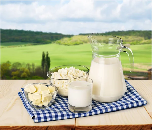 Süt ve süt ürünleri toplama — Stok fotoğraf