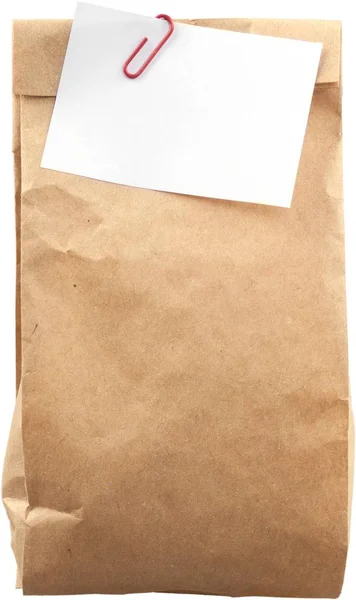 Bruine papieren zak — Stockfoto